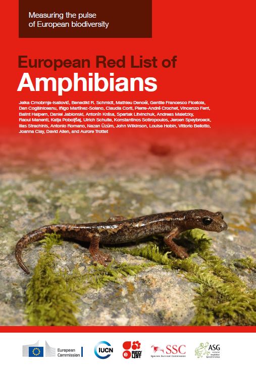 Couverture de la Liste rouge européenne des Amphibiens (2025)