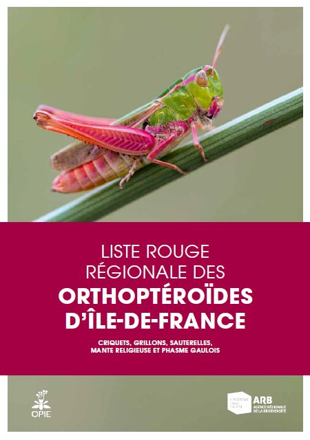 Couverture de la Liste rouge régionale des Orthoptéroïdes d'Île-de-France