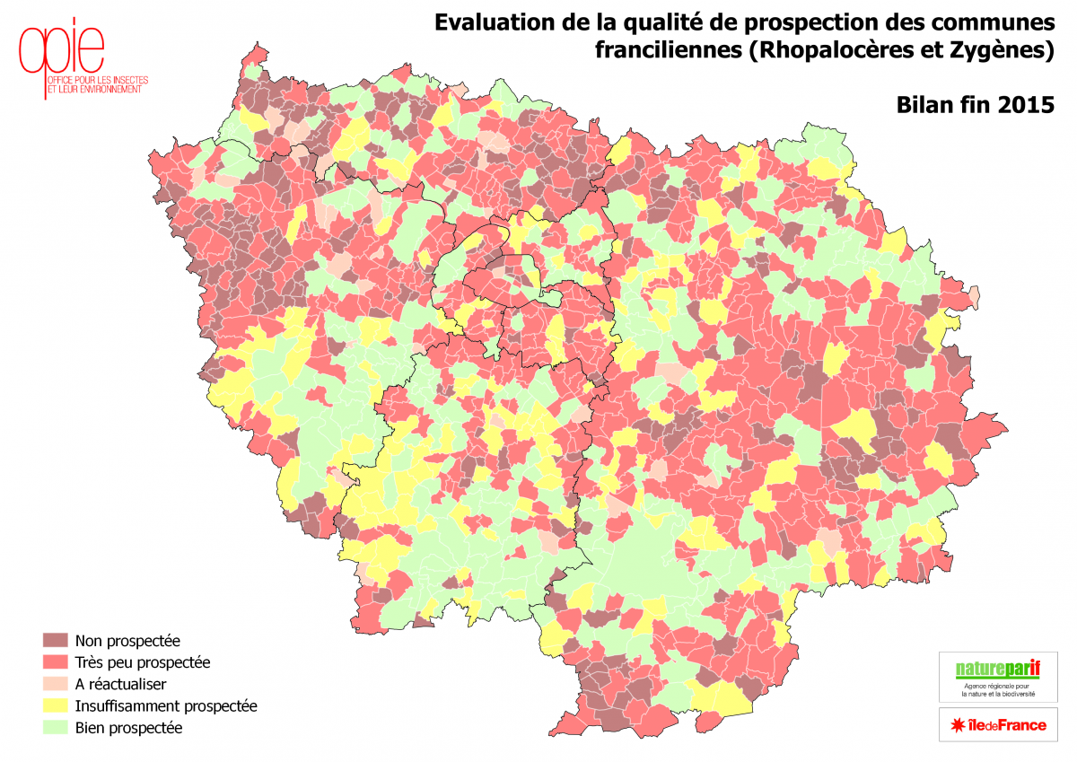 Evaluation de la qualité de prospection des communes franciliennes (2015)