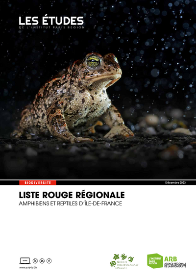 Couverture Liste rouge des Amphibiens et Reptiles d'Île-de-France
