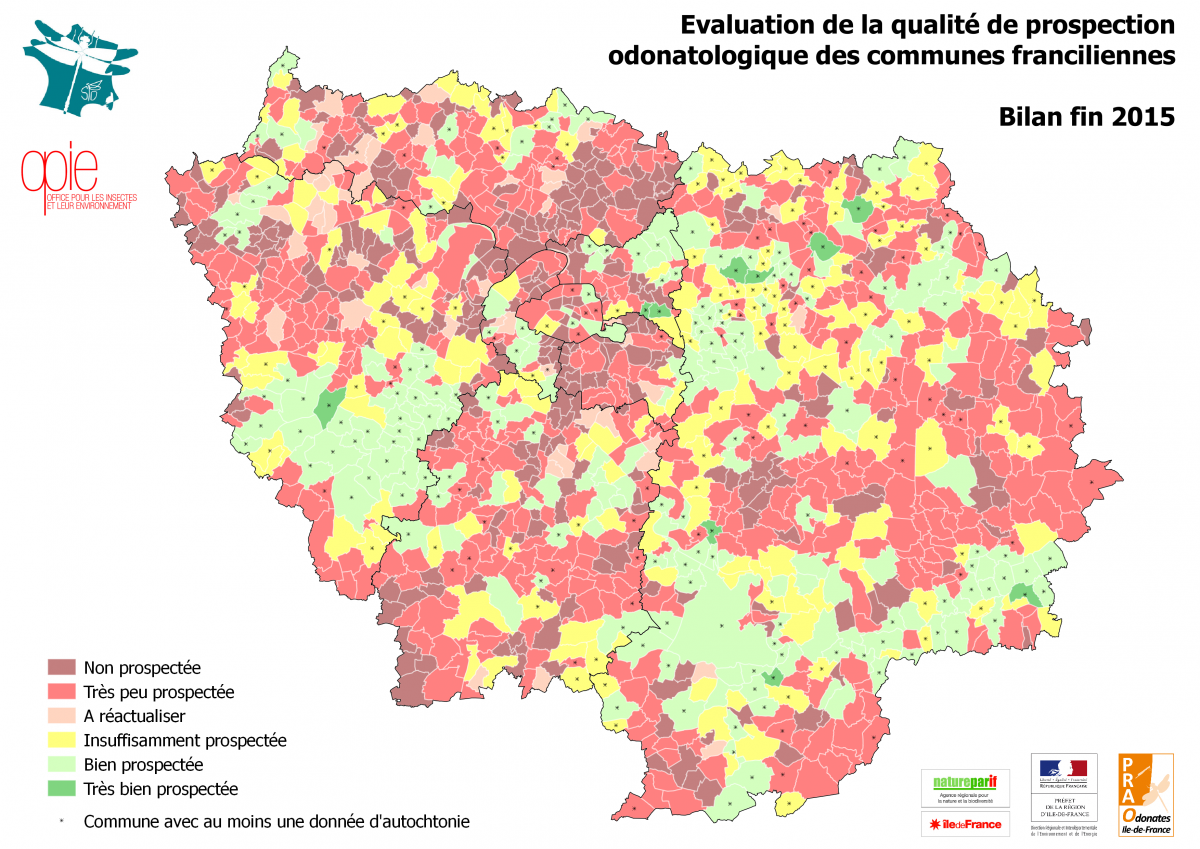 Evolution qualité de prospection Odonatologique