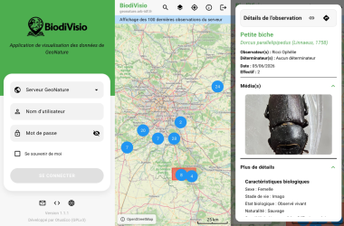 Biodivisio, l'application Android pour naviguer dans les données de GeoNat'îdF sur votre smartphone !